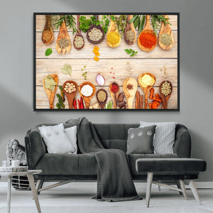 Kitchen Spice on the Table Wall Art, Kitchen Spice Wall Art