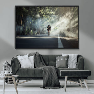 Cycling Road Bike in the Morning, Cycling Road Bike Canvas