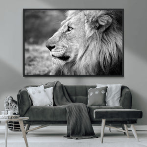 African Lion Wall Art Canvas Print – Majestic Wildlife