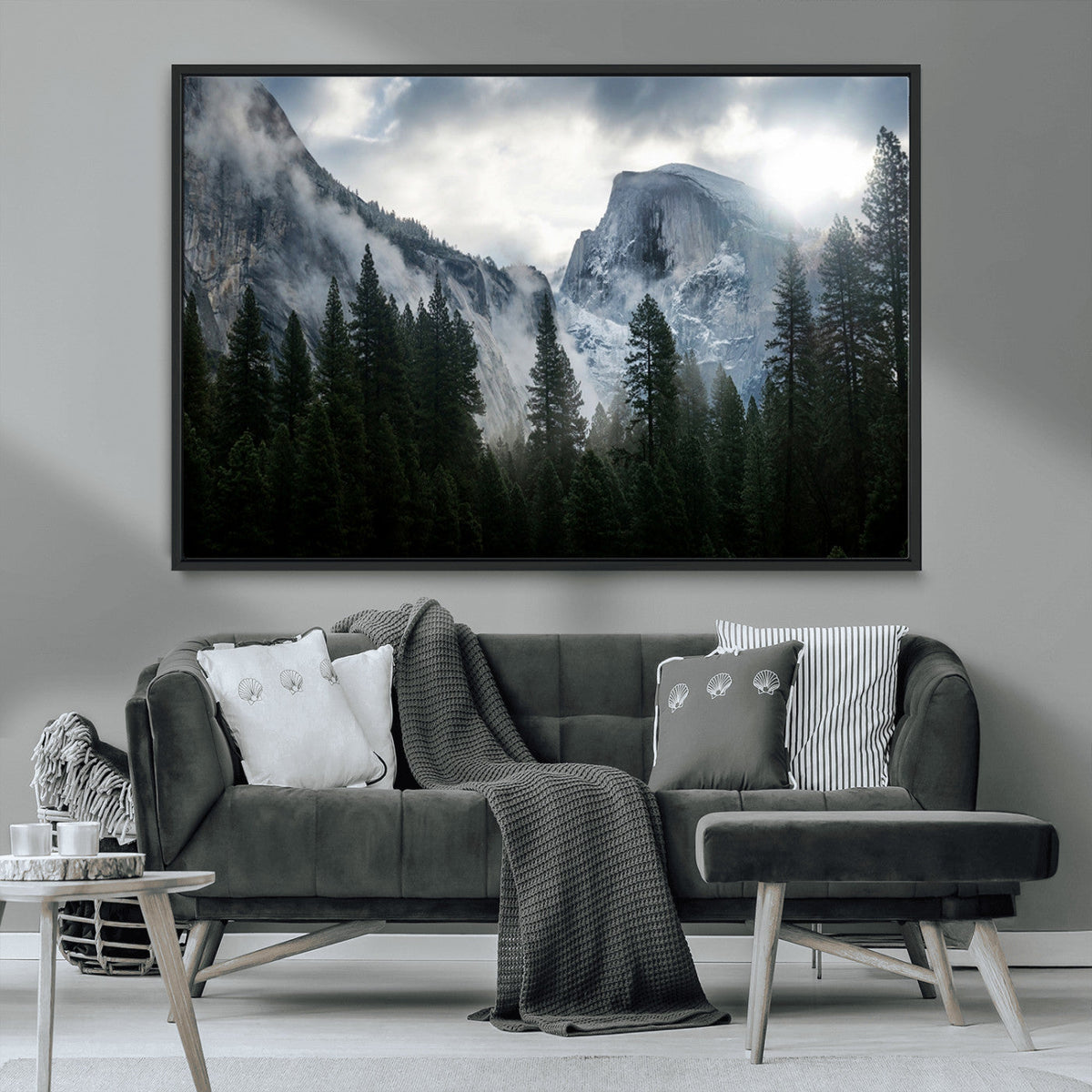 Yosemite National Park El Capitan Foggy Mountain Wall Art |