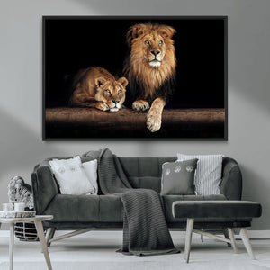 Lion Canvas Wall Art – Majestic Animal Print Artwork for