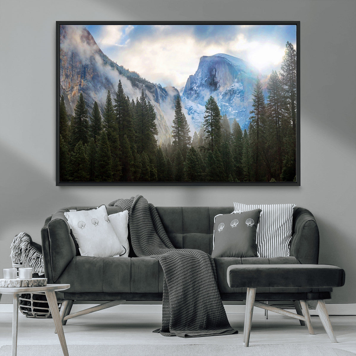 Half Dome Yosemite Calinia Wall Art Canvas Print El Capitan