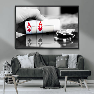 Aces Poker Art Poker Game Wall Art Canvas Print