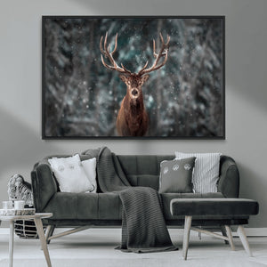 Wall Art Deer Art Animal Canvas, Framed Wall Art Deer Canvas