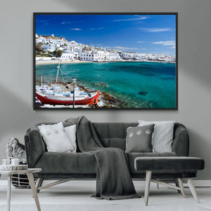 Santorini Wall Art Canvas Print
