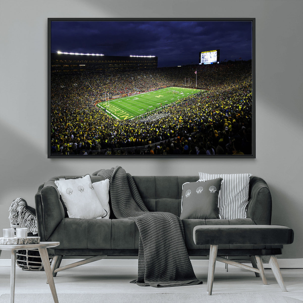 Michigan Wolverines Football Canvas Wall Decor, Football