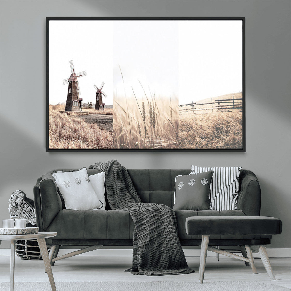 Farm Prints Set, Farmhouse Wall Art Canvas, Country House