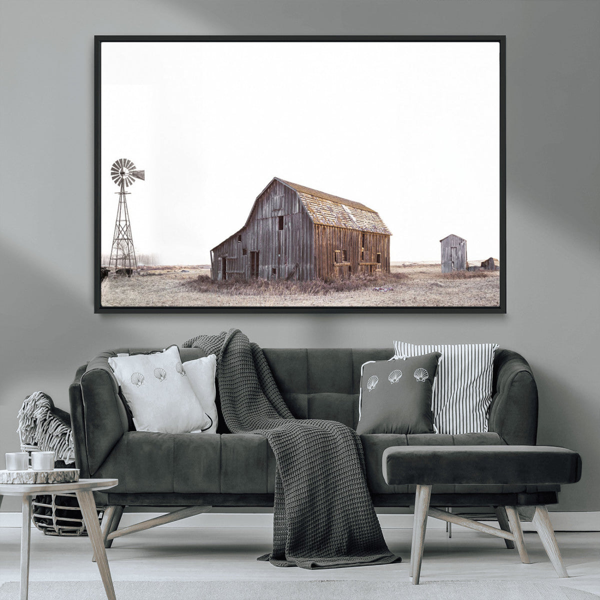 Set of 3 Rustic Farmhouse Wall Art Prints – Country Barn,