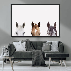 Horse Prints Set, Set of 3 Horse Wall Art, Horses Portraits,