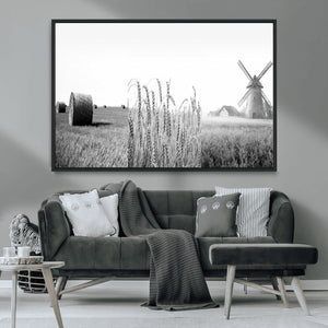 Vintage Farmhouse Black and White Triptych Wall Art – Giclee