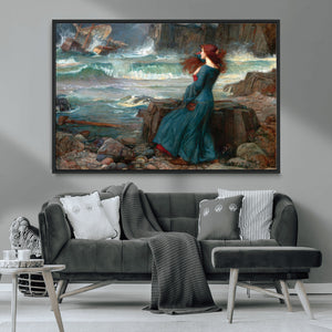 Miranda by the Shore Wall Art Canvas Print – Tempest Scene