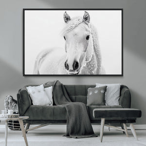 Majestic White Horse Wall Art | Ready to Hang and Framed |