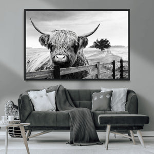 Scottish Highland Cow Wall Art | Rustic Farmhouse Décor |