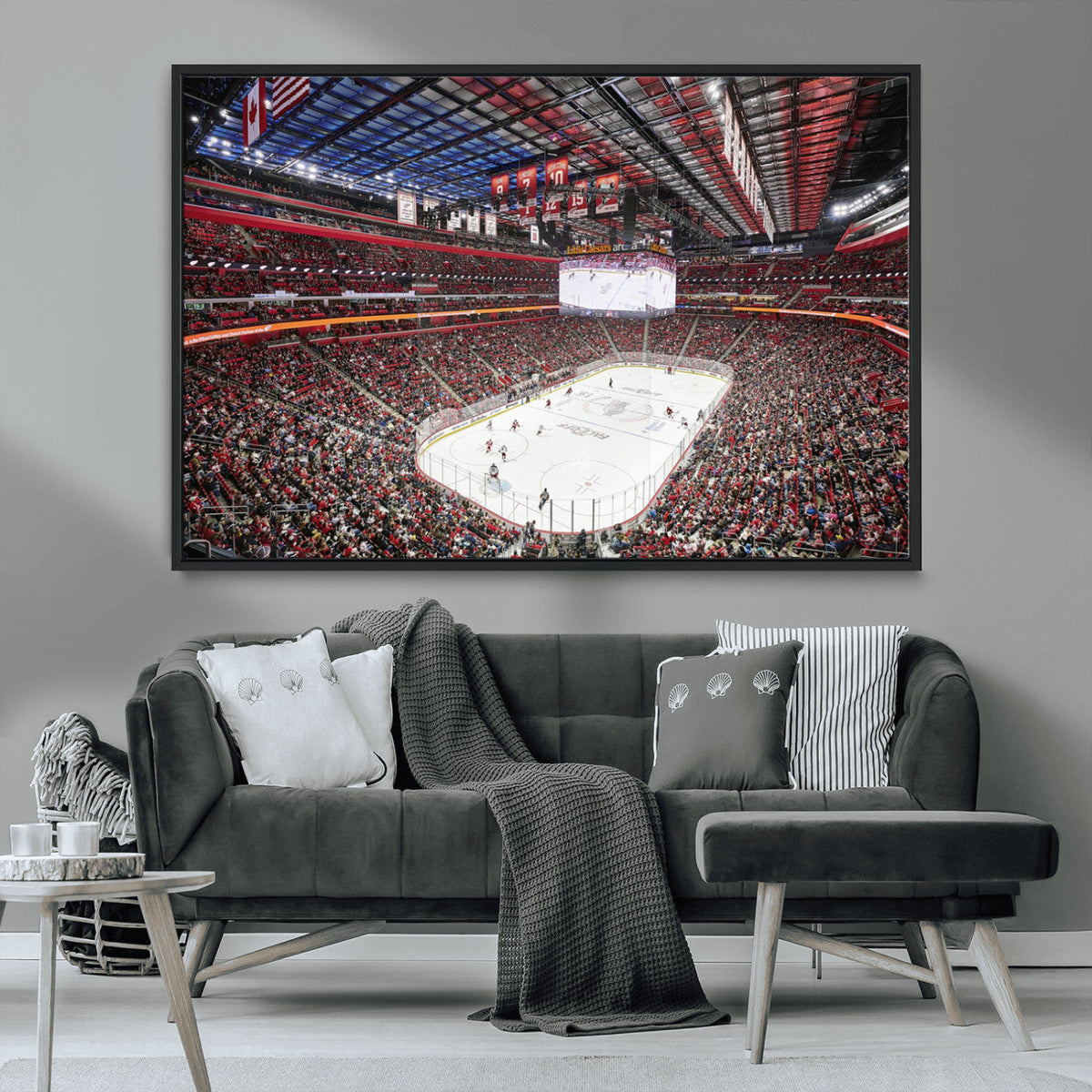Barton Malow Little Caesars Arena Detroit Wall Art Canvas