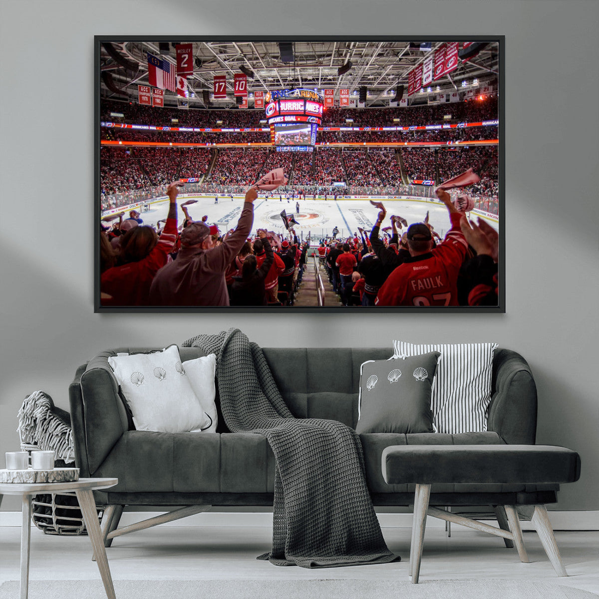 Carolina Hurricanes Ice Hockey Stadium Wall Art, Carolina
