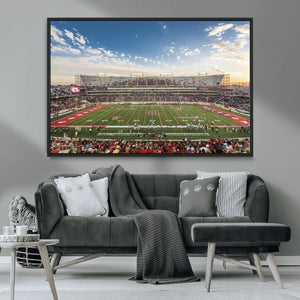 Framed Houston Cougars Football Team Print - Houston TDECU