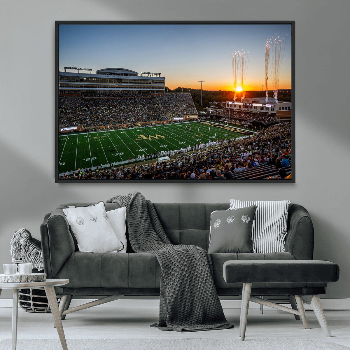 Demon Deacons Football Team Print Canvas- Winston-Salem