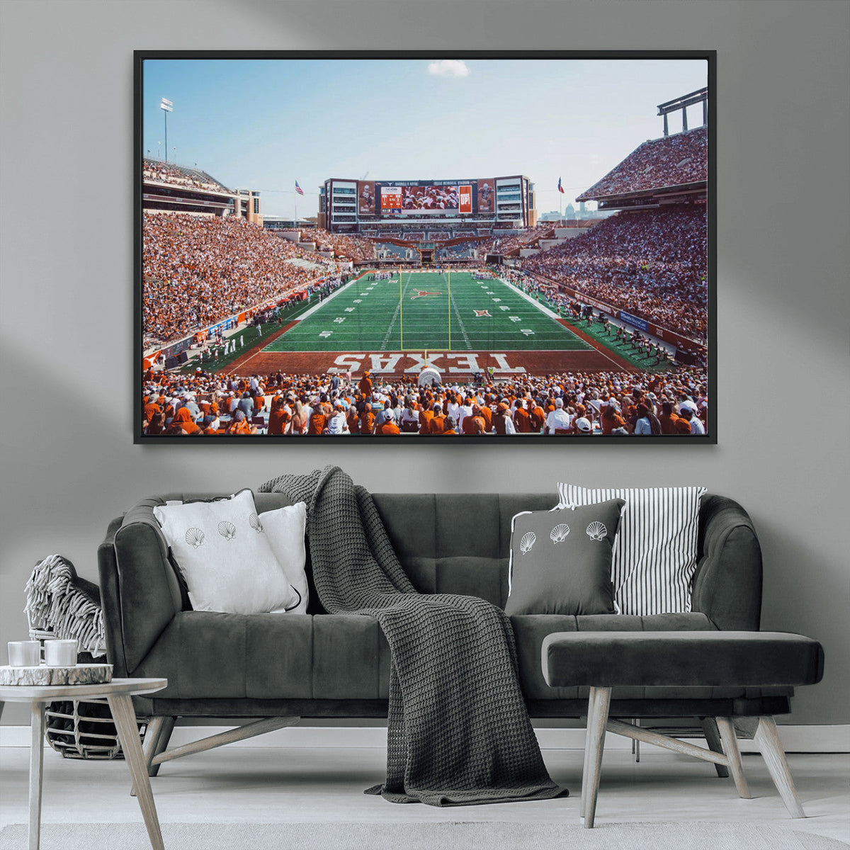 Framed Texas Memorial Stadium Canvas, University of Texas