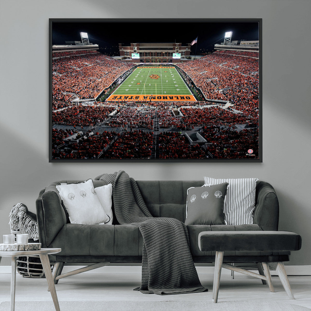 Oklahoma State Cowboys Canvas Print, Football Team Print -