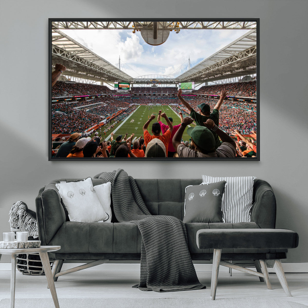 Miami Hurricanes Football Team Wall Art Print - Miami Hard