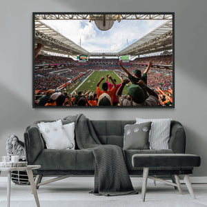 Miami Hurricanes Football Team Wall Art Print - Miami Hard