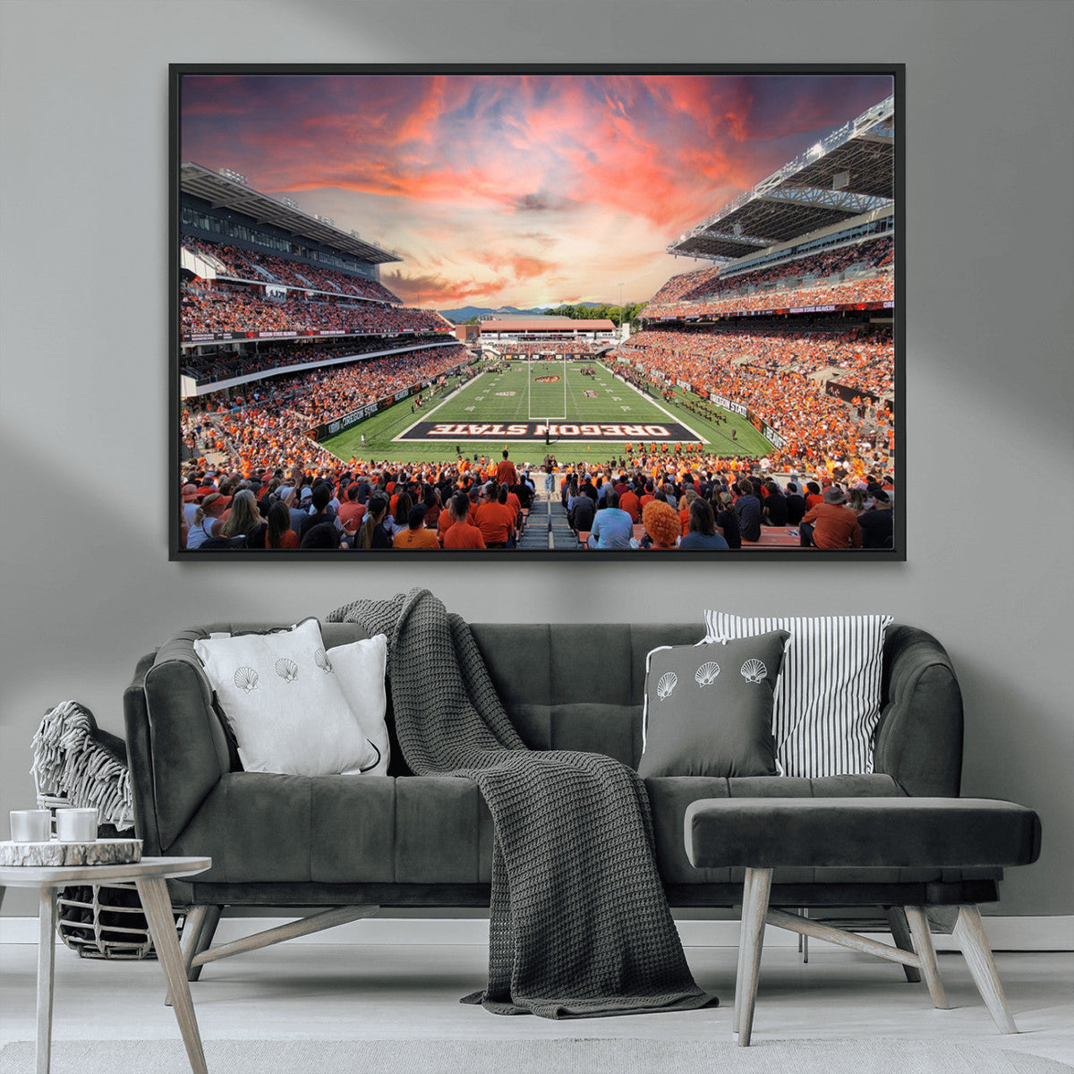 Oregon State Beavers Football Team Print - Corvallis Reser