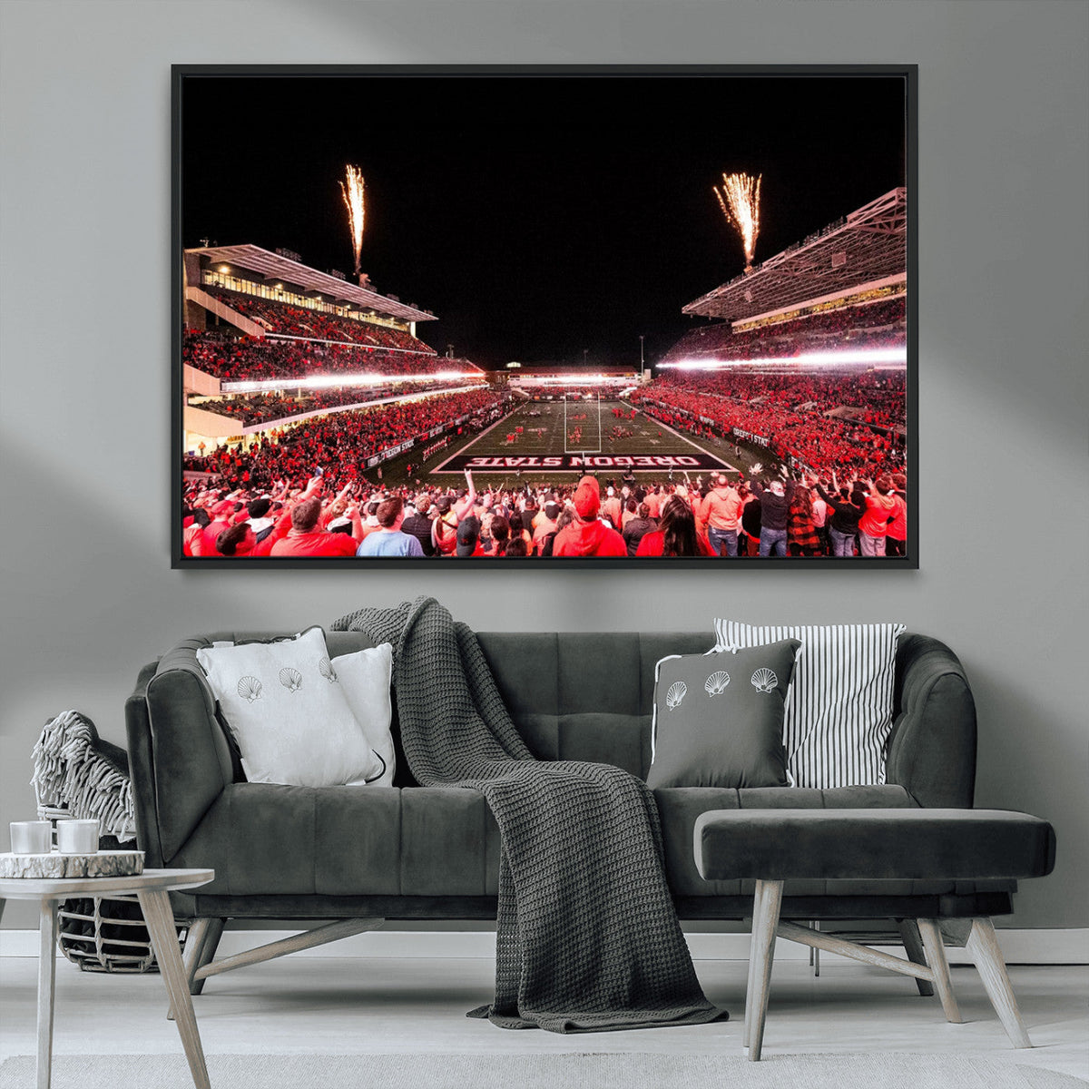Oregon State Beavers Football Team Print - Corvallis Reser
