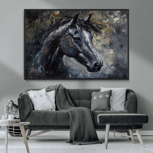 Large Abstract Horse Wall Art Canvas Print | Farmhouse Wall