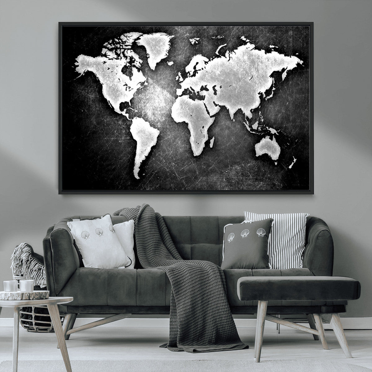 World Map Wall Art Canvas Print – Framed Wall Art for