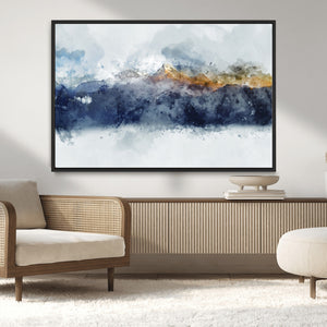 Abstract Mountain Range Art Canvas Print | 3 Panel