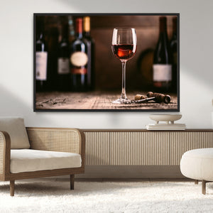 Red Wine and Bottle Canvas Print