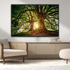 Majestic Ancient Tree Wall Art, NatureCanvas Print, Woodland