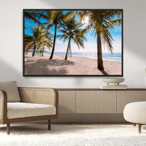 Palm Beach Tropical Island Wall Art Canvas Print