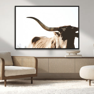 Texas Longhorn Wall Art Canvas Print | 3-Panel Large