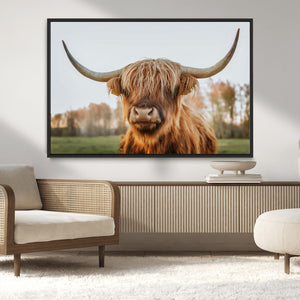 Highland Cow Animal Scottish Cattle Art Print Farmhouse Wall
