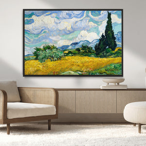 Wheatfield With Cypresses By Van Gogh Painting Wall Art