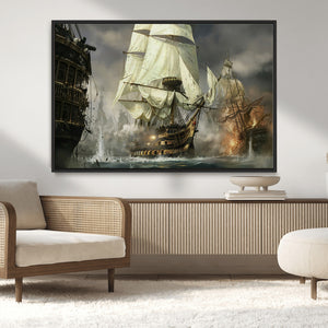 Pirate Ship War Wall Art Canvas Print