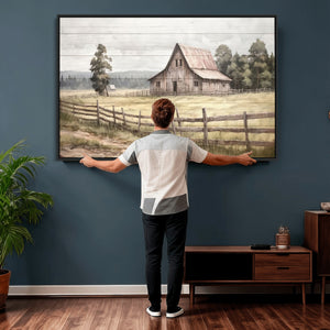 Rustic Farmhouse Barn Wall Art | 3-Panel Framed Gallery Wrap