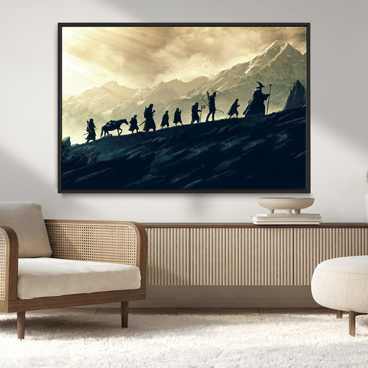 Fellowship Journey Wall Art – Fantasy Adventure Canvas Print