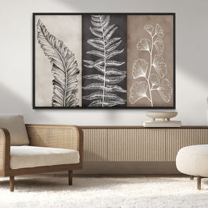 Minimalist Botanical Wall Art Canvas Print, Framed and Ready