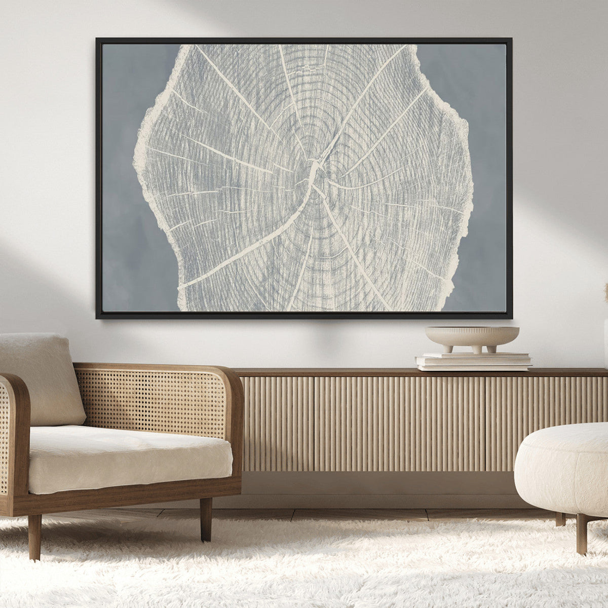 Abstract Tree Ring Wall Art Canvas Print – Nature-Inspired,