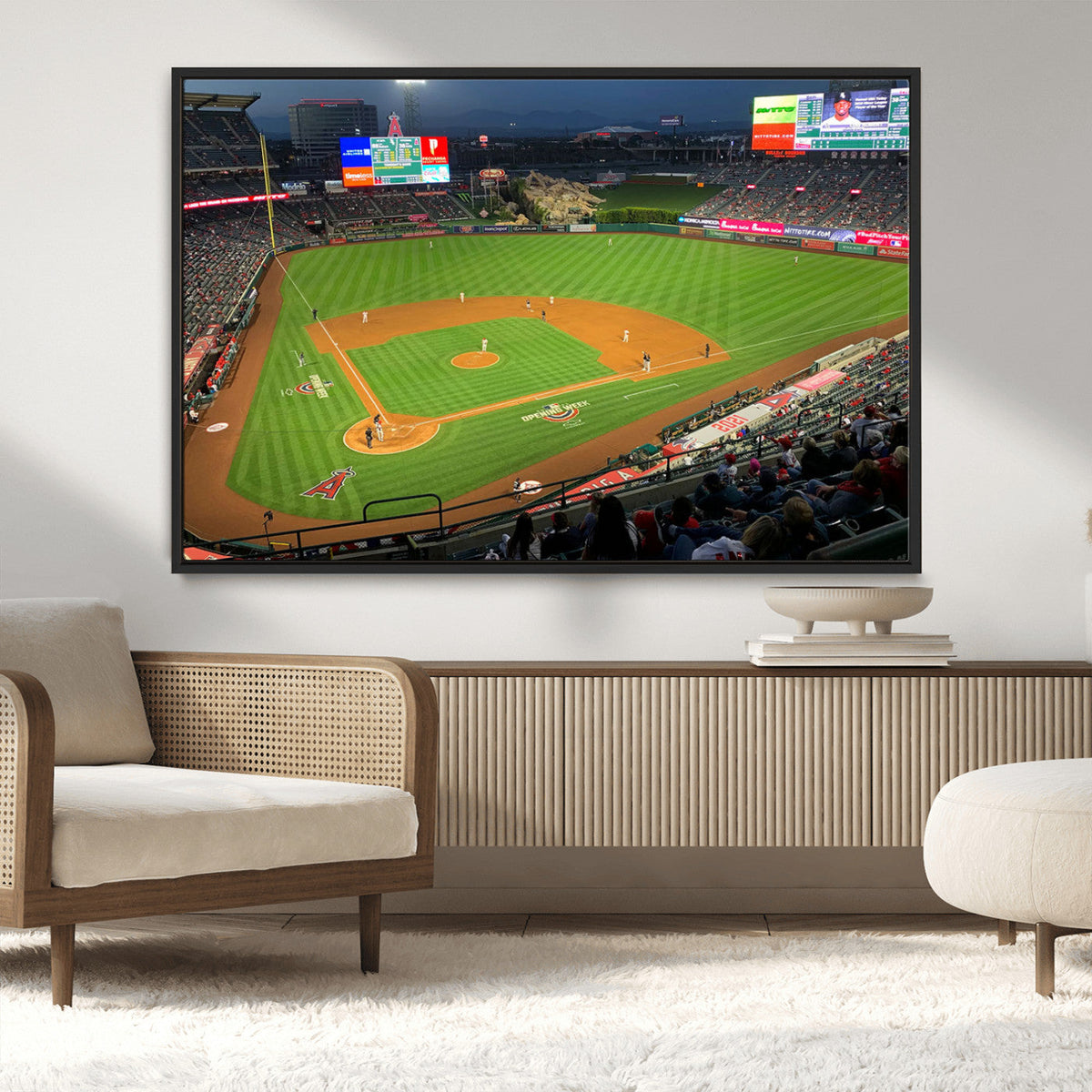 Angel Stadium Aerial Canvas Print – Los Angeles Angels