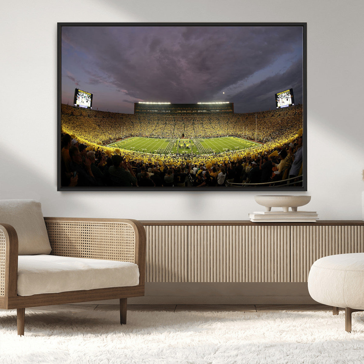 Michigan Wolverines Print - Michigan Stadium Wall Art Canvas