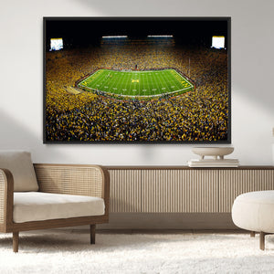 Stadium in Michigan Wall Art Canvas Print, Framed American