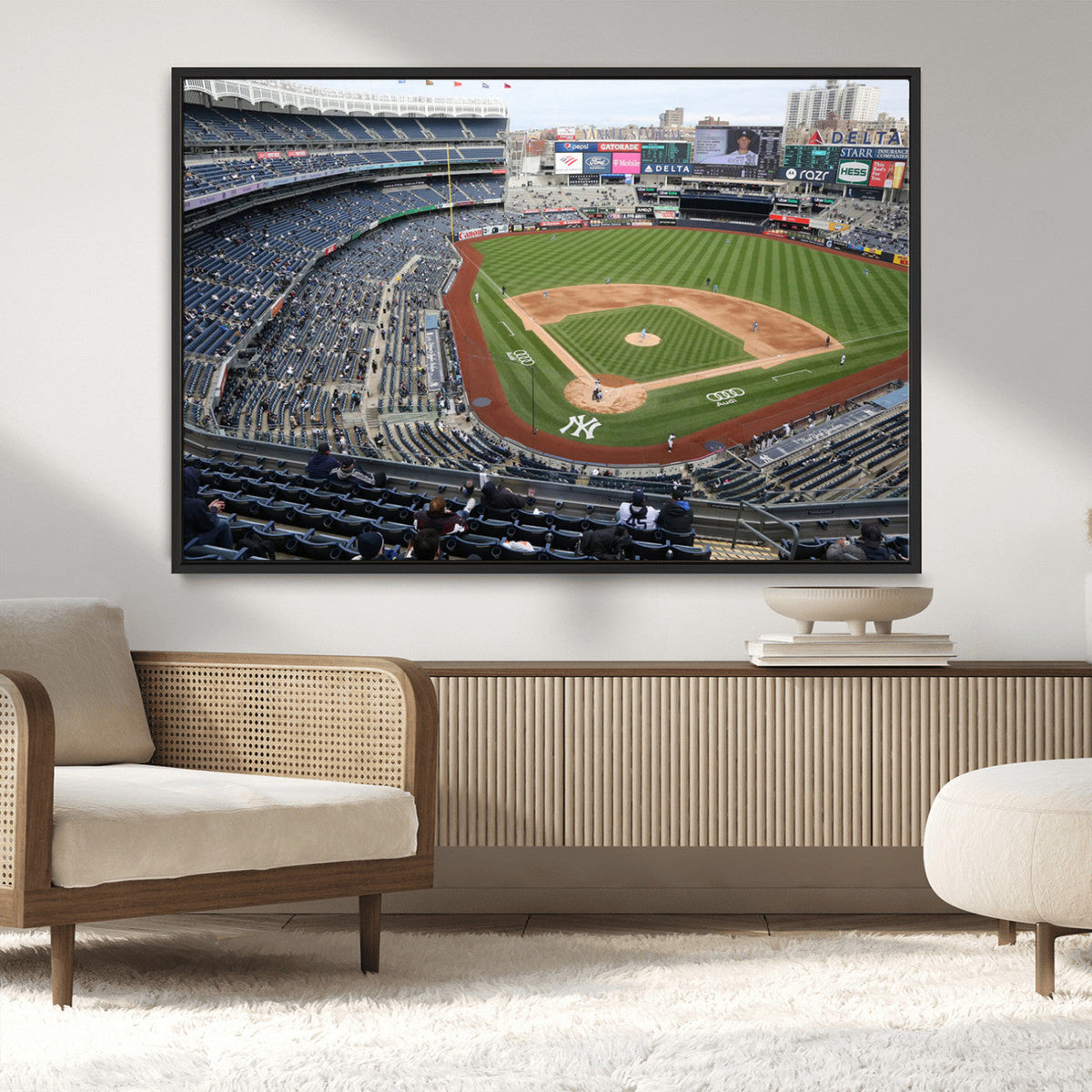 New York Yankees Baseball Team Print - Yankee Stadium Wall