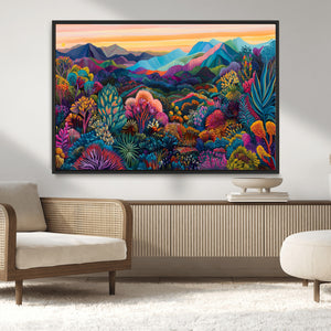 Colorful Abstract Landscape Wall Art Print Canvas - Vibrant
