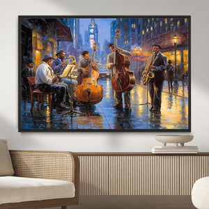 Colorful Jazz Wall Art - African American Music Canvas Print