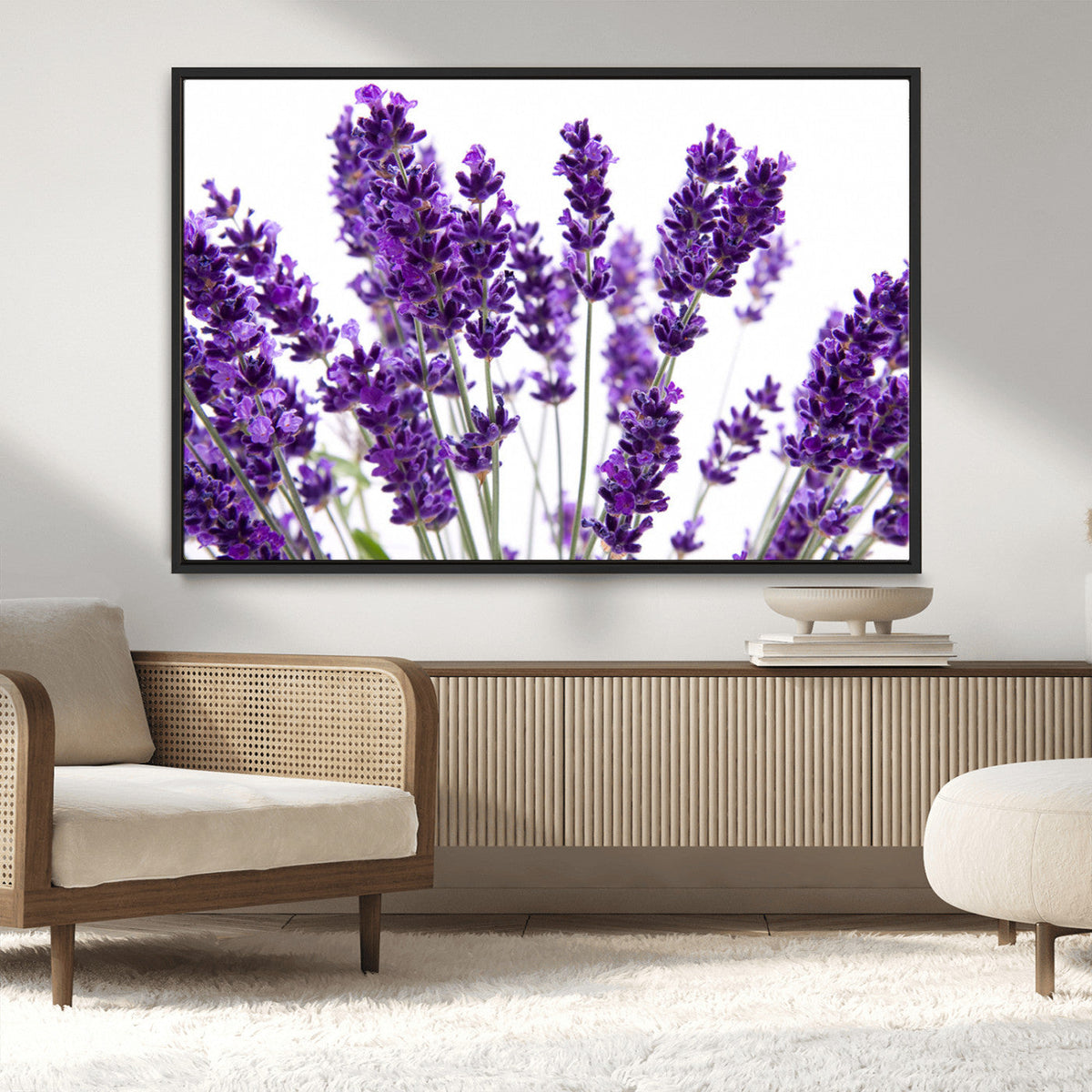 Lavender Flower Wall Art Canvas Print