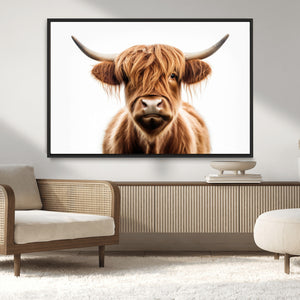 Scottish Highland Cow Canvas Print, Framed Highland Cow