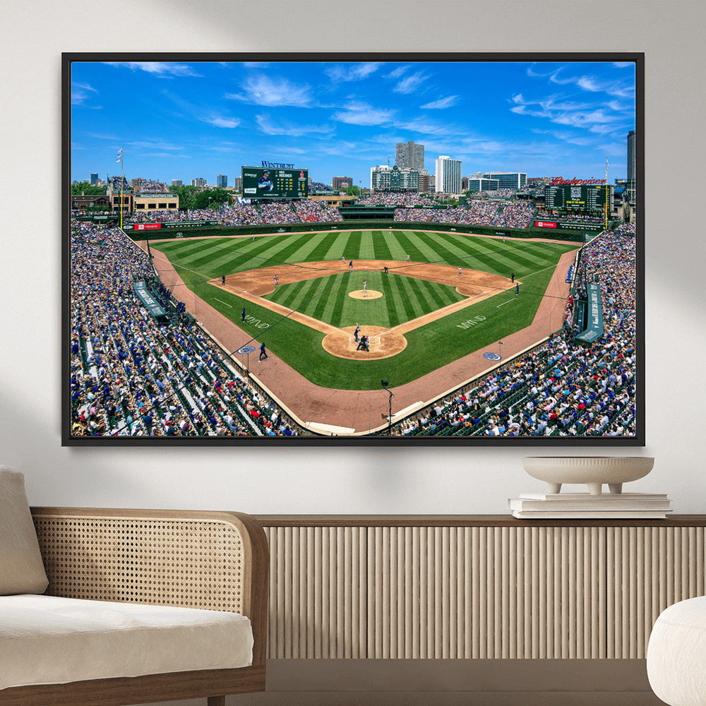 Wrigley Field Baseball Stadium Canvas Wall Art – Packed